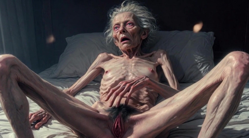 YOUR BEST FANTASY: Horny 90 Year Old Skinny Granny Masturbates Her Hairy Wet Pussy -...