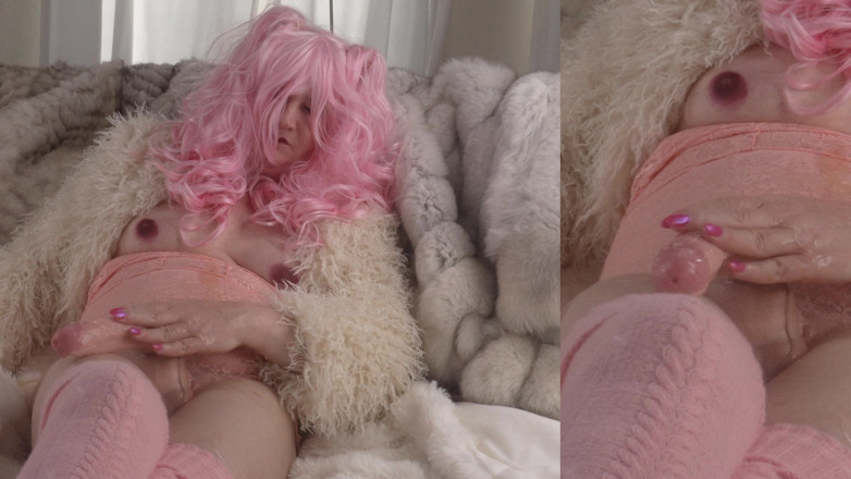 Trans fur bitch: Ruda transfur suka szarpie dużo spermy