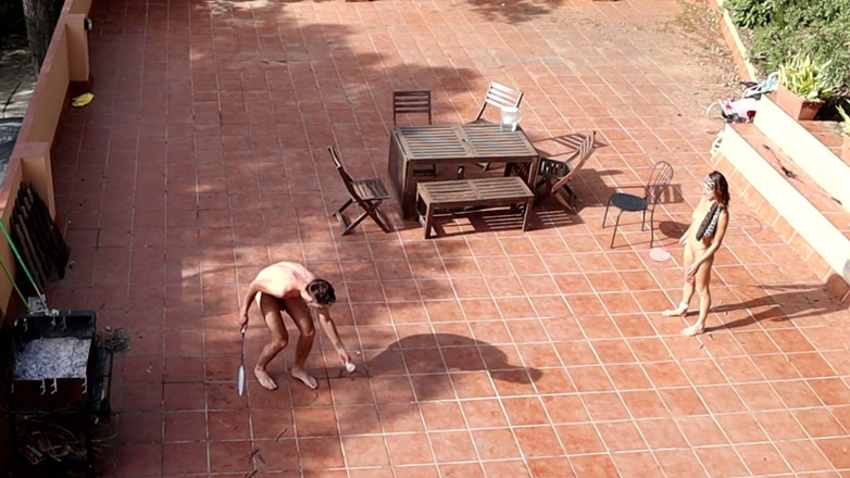 Magia Rosa: Couple Catched Fucking in the Courtyard