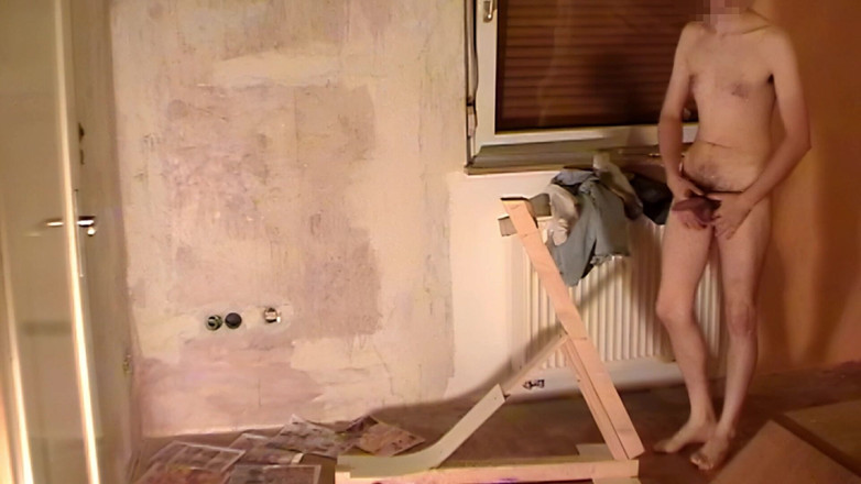 Mark Hannes: Fleshlight Stand šukání masturbace se svlékáním a oblékáním