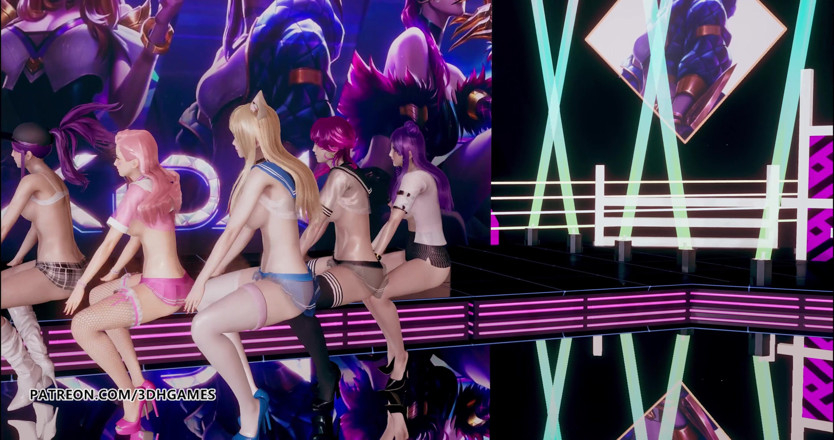 3D-Hentai Games: Ciao venere - ondeggiando ondeggiando danza nuda Ahri Akali Kaisa Evelynn...