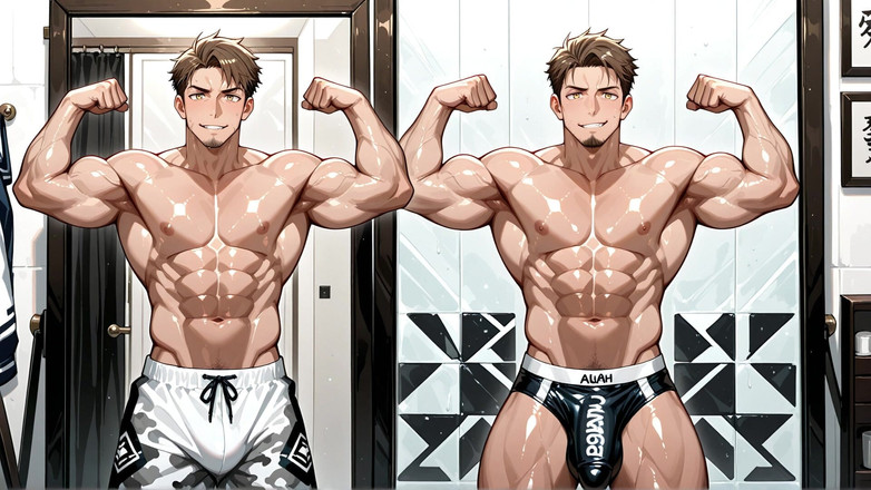 Erotic Man: Ai sexy hombres musculosos aceitados