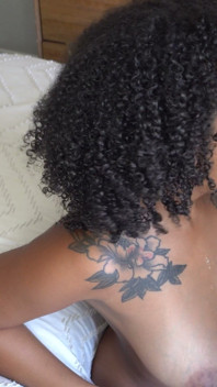 Ebony Suck BBC Until He Cums on Tits
