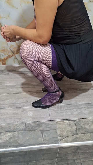 Thumbnail of Peeing with Violet Panties