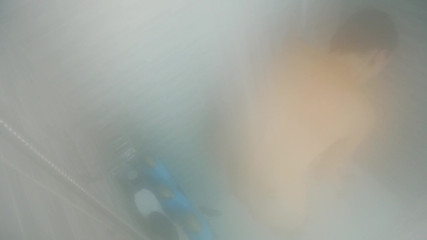 Mila Lewis: Shaving in a hot steamy shower (no audio)