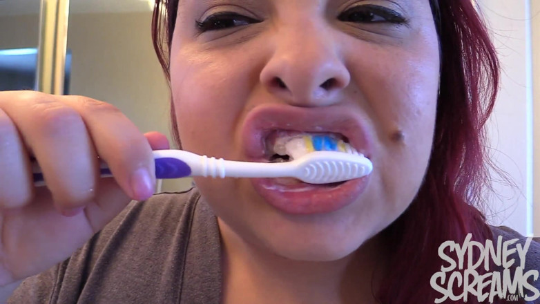 Sydney screams fetish: Brushing &amp; Polishing My Pearly Whites - HD Wmv