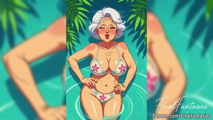 AI Porn: Nenek animasi yang flirty dalam bikini