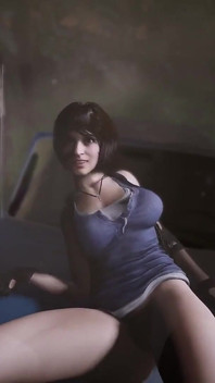 Jill Post Apokalypse fickt im Auto in POV | Residente böse porno-parodie