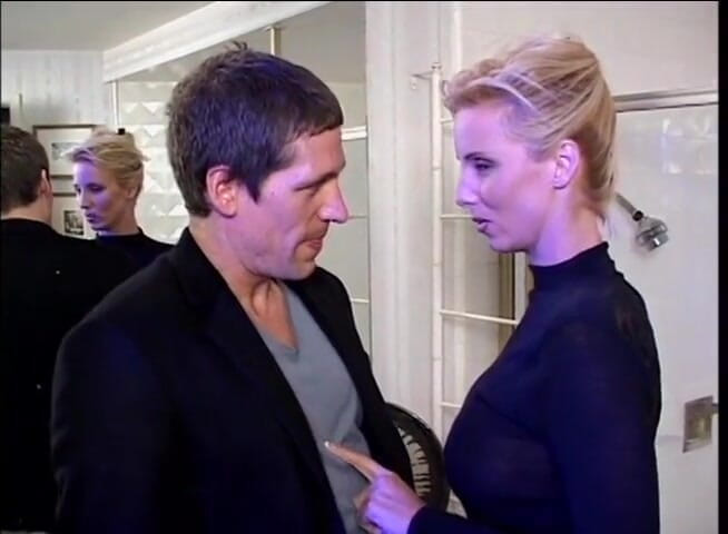 American Idol X: Sexy blonde pussy licking anal fucking in the bathroom