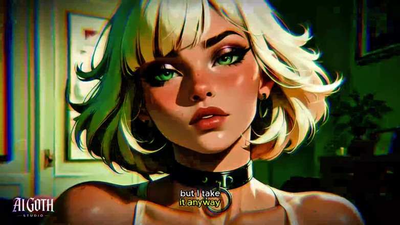 AI Visuals X: Beyaz saçlı gotik kaltak "beni mahvediyor" - aşırı itiraf (4k ai)