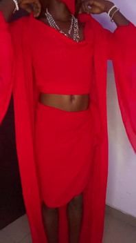 The Lady in Red with Carrot