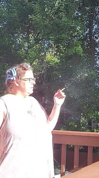 Ma's Smokin' in Curlers