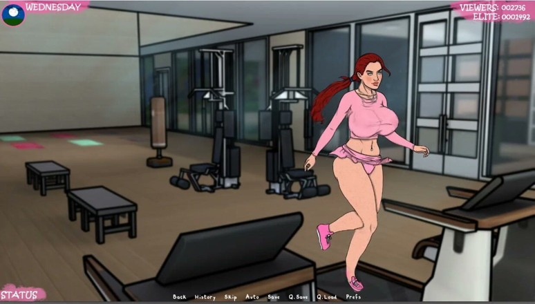 XXX Games Bunk: Sexy Workout in Gym Topless and Revealing Clothes