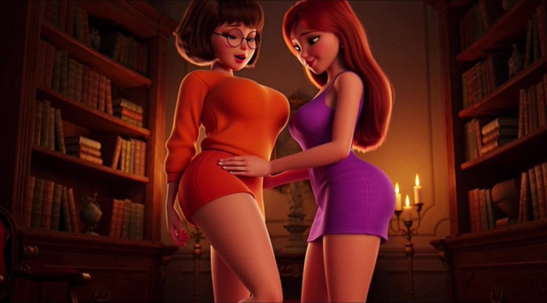 My night collection: Velma și Daphne predându-se la cele mai profunde dorințe senzuale fierbinți în...