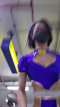 Chun-li Exhibitionist at Parking Lot