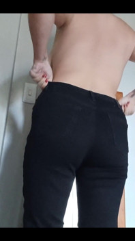 Watch Me Put on My Jeans. Clear View of My Booty