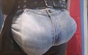 Monster_Meat_: Jeans Bulge with Leather Chaps