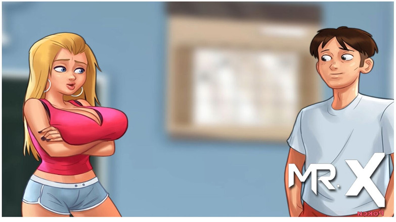 Mr Studio X: SummertimeSaga - Mencuri Jawapan Peperiksaan Untuk Blonde Cantik # 8