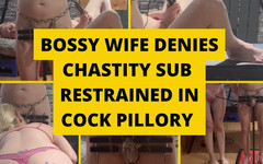 BJQueen and Rod: Panovačná manželka popírá cudnost Sub Omezený v Cock Pillory