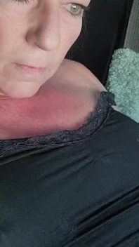 MILF Masturbates and Squirts with Huge Cucumber in Grocery Store Parking Lot