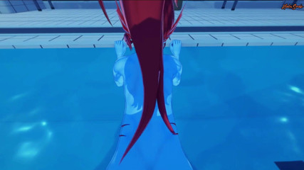 Hentai Smash: นางเงือก Undyne โดนเย็ดมุม POV ในสระ ครีมพาย - Undertale Hentai