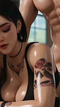 Friend’s Tattooed Asian Alt GF Part 2 - She Came Back for More - Fucking