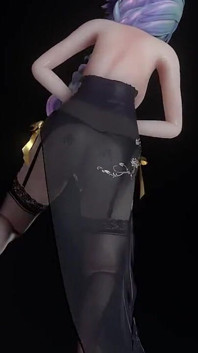 Tatuaggi erotici miku-stellar-marionette; Calze nere; Cheongsam