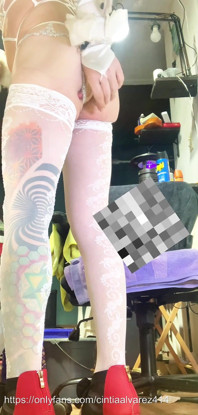Shemale White Stocking Insert Anal Dildo