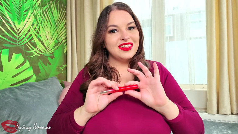 Sydney screams fetish: Gioco joi di baci di rossetto