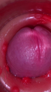 Camera in Vagina, Cervix POV, creampie 4K