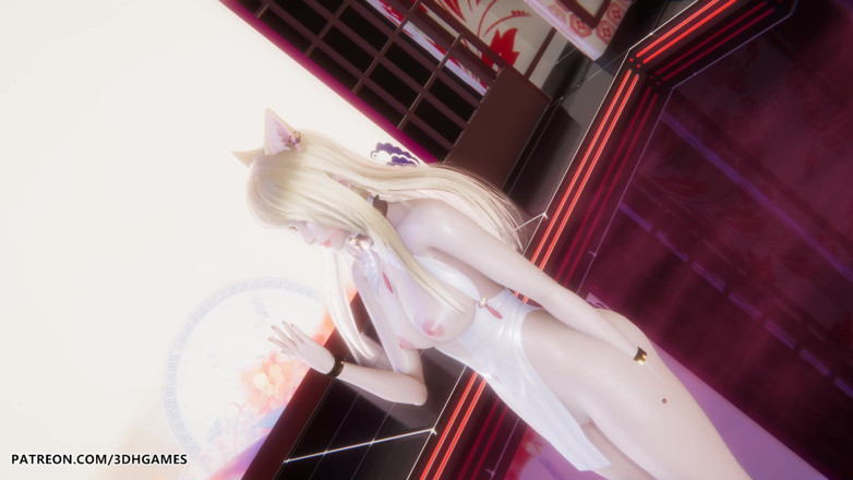 3D-Hentai Games: Mmd Gokuraku Jodo Ahri Sexy Striptease League of Legends Hentai...