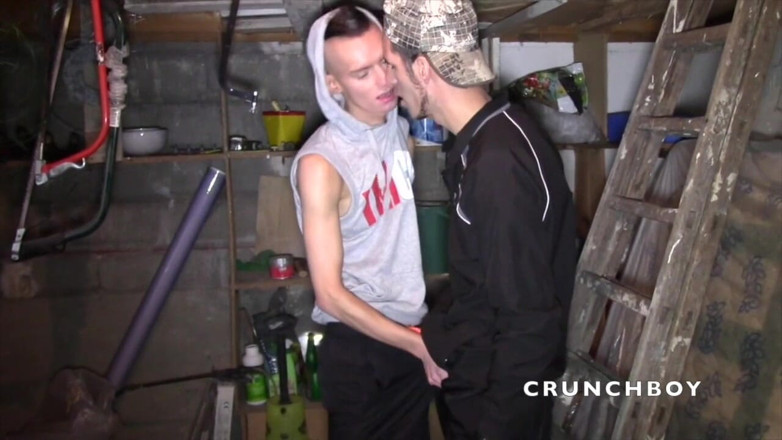 Raw French Bad boys: Young scally lads fucking in the basement