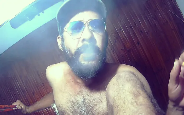 Stink HairyMale: Smoker Jockstrap Foot Fetish