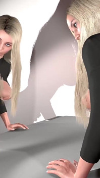 Lucah 3d mengongkek awek blonde comel panas yang bertetek besar