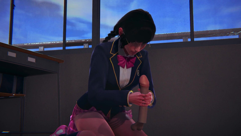 Waifu club 3D: DVA masturba tu polla en el aula