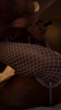 Ebony Slut Kittylove Blindfolded, Tied, and Fucked Over and Over