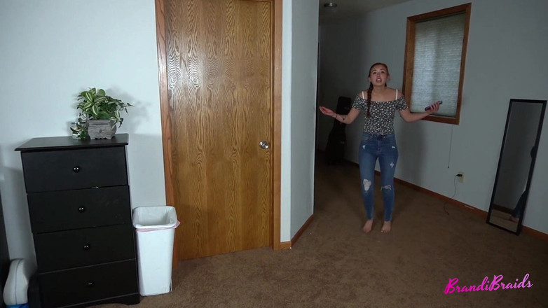 BrandiBraids: Děvka nevlastní sestra rims a učí se stříkat do krku