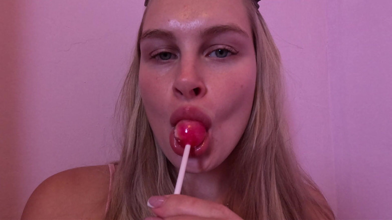 HotPrincessUA: Pink talk zoete verleiding met een lolly
