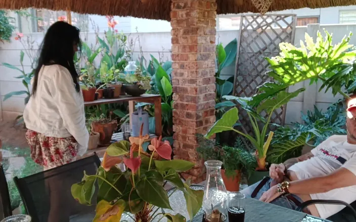 Bigjoefuckalott: Masturbating with My Neighbours Wife Outdoor on the Patio