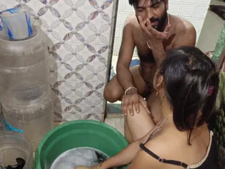 Aalox: Indian Desi Girlfriend Fucked in the Bathroom While She Washes...