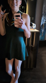 Cute Fem Has a Surprise Under Her Skirt