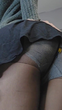Reuzvrouw panty betrapt
