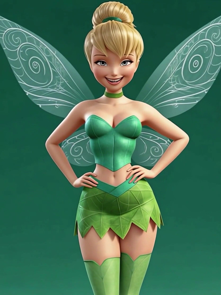 Wraith ward: Tinkerbell kecil molek menghisap batang besar - Ai Dihasilkan
