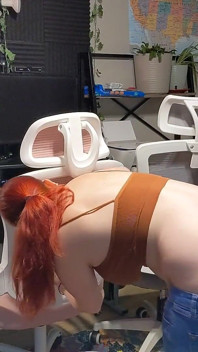 Buttcrack Odsłonięty Odkurzanie Domu Biura