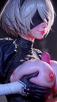 Une gameuse cosplay aux seins énormes se fait baiser le cul et la chatte