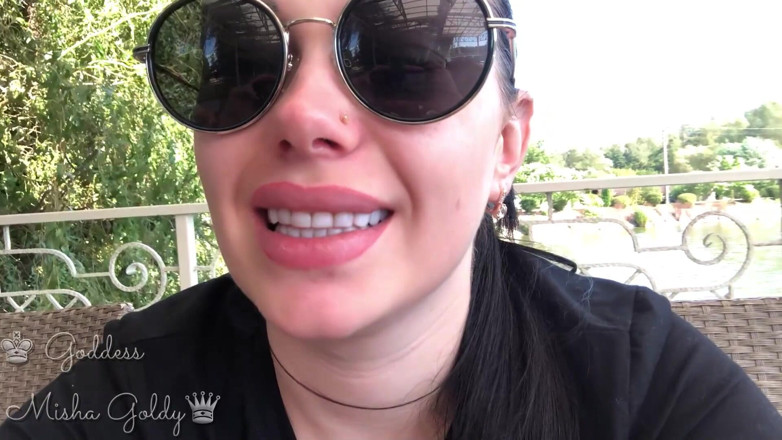 Goddess Misha Goldy: Sexy big lip lick &amp; lip smelling &amp; kiss &amp; glasses fetish on...