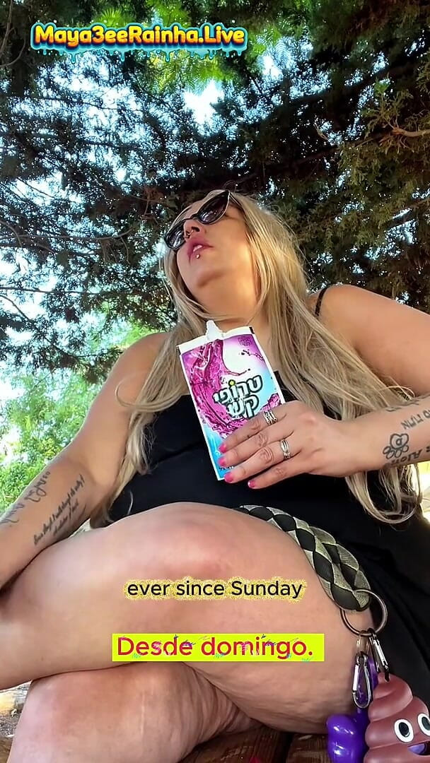 Goddess Maya3ee Rainha: BBW brasiliansk MILf gudinna morgon utomhus rökning ritual visar lår