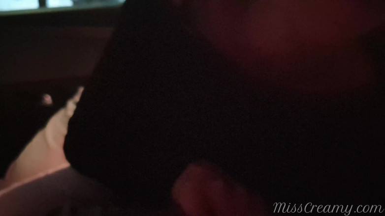 Miss Creamy: Risky blowjob in car parking and he cums with my...