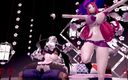 Smixix: Natsumi секс и танец, раздевает хентай ведьму девушку MMD, 3D, рыжий цвет волос, правка Smixix