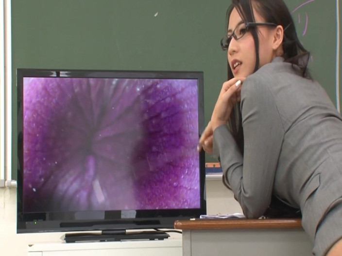 JAPAN IN LOVE: En tatlı Japon sahnesi-3 güzel Asyalı öğretmen Ren Azumi öğrencilerine arkadan nasıl...
